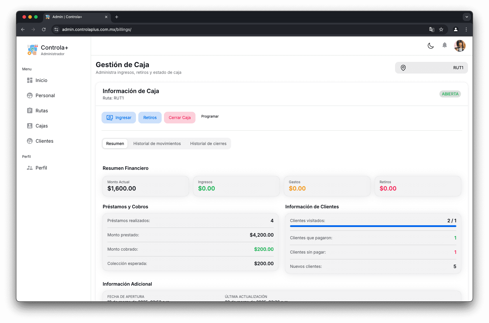Panel Administrativo Exclusivo para Administradores